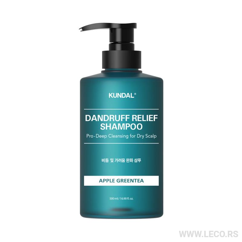 KUNDAL Dandruff Shampoo 500ml Apple Greentea
