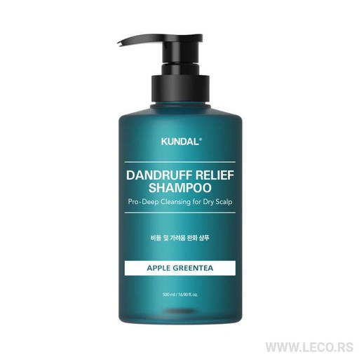 KUNDAL Dandruff Shampoo 500ml Apple Greentea