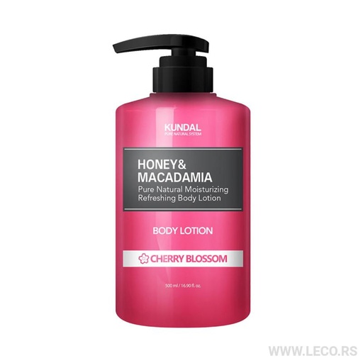 KUNDAL Honey&Macadamia Pure Body Lotion 500ml Cherry Blossom