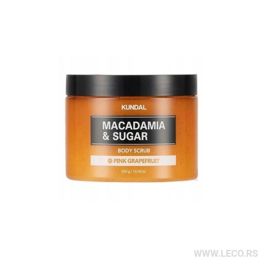 KUNDAL Macadamia&Sugar Body Scrub 550ml Pink Grapefruit