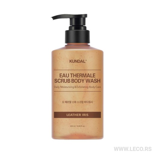 KUNDAL Scrub Body Wash 500ml Leatehr Iris